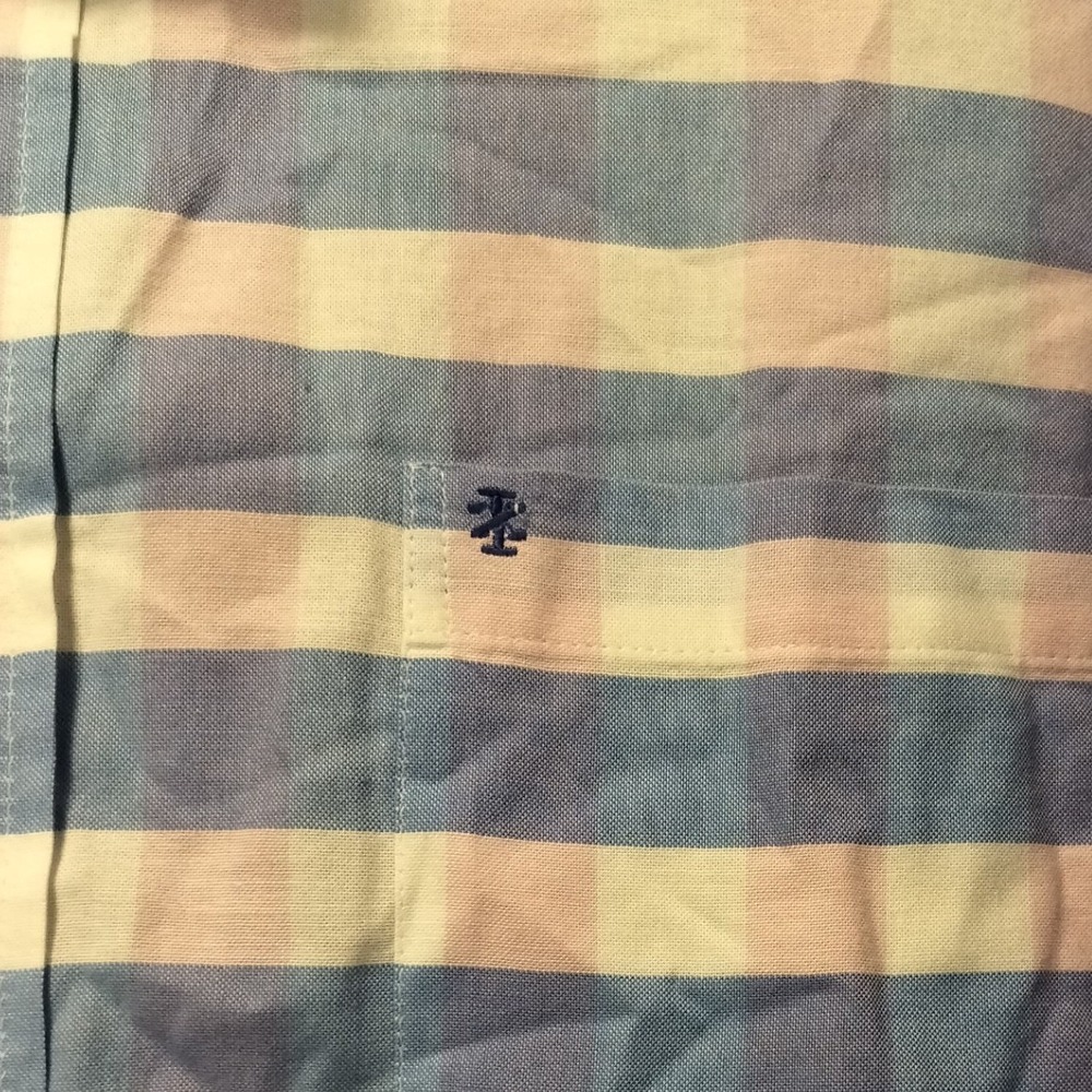 IZOD Saltwater Newport Oxford Relaxed Fit Plaid Button Down Shirt Mens XL - Picture 2 of 6